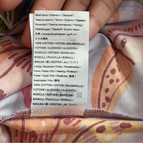 FARM Rio Women’s Lilac Beaks & Bananas V Neck Romper Size XL Tropical Boho - Picture 9 of 11